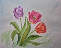 Tulips Watercolour Workshop Saturday May 16th, 4pm to 6:30pm