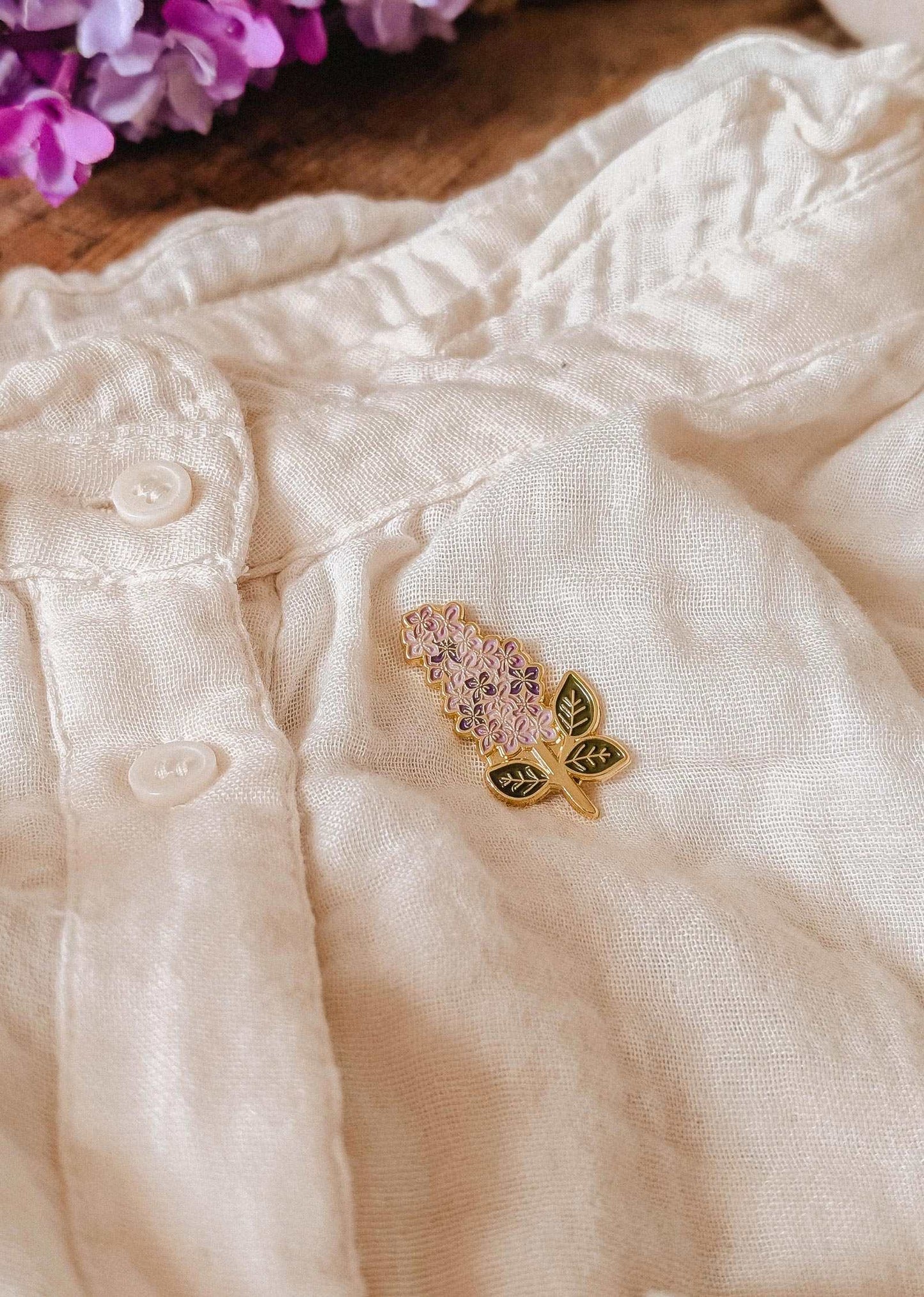 Lilac Enamel Pin