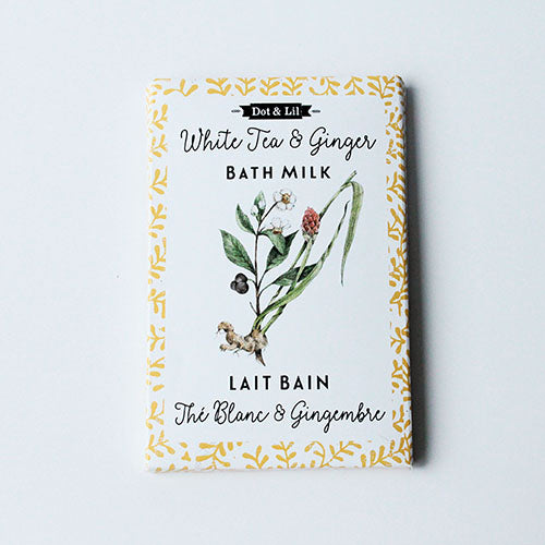 White Tea and Ginger Bath Milk Sachet - Dot and Lil