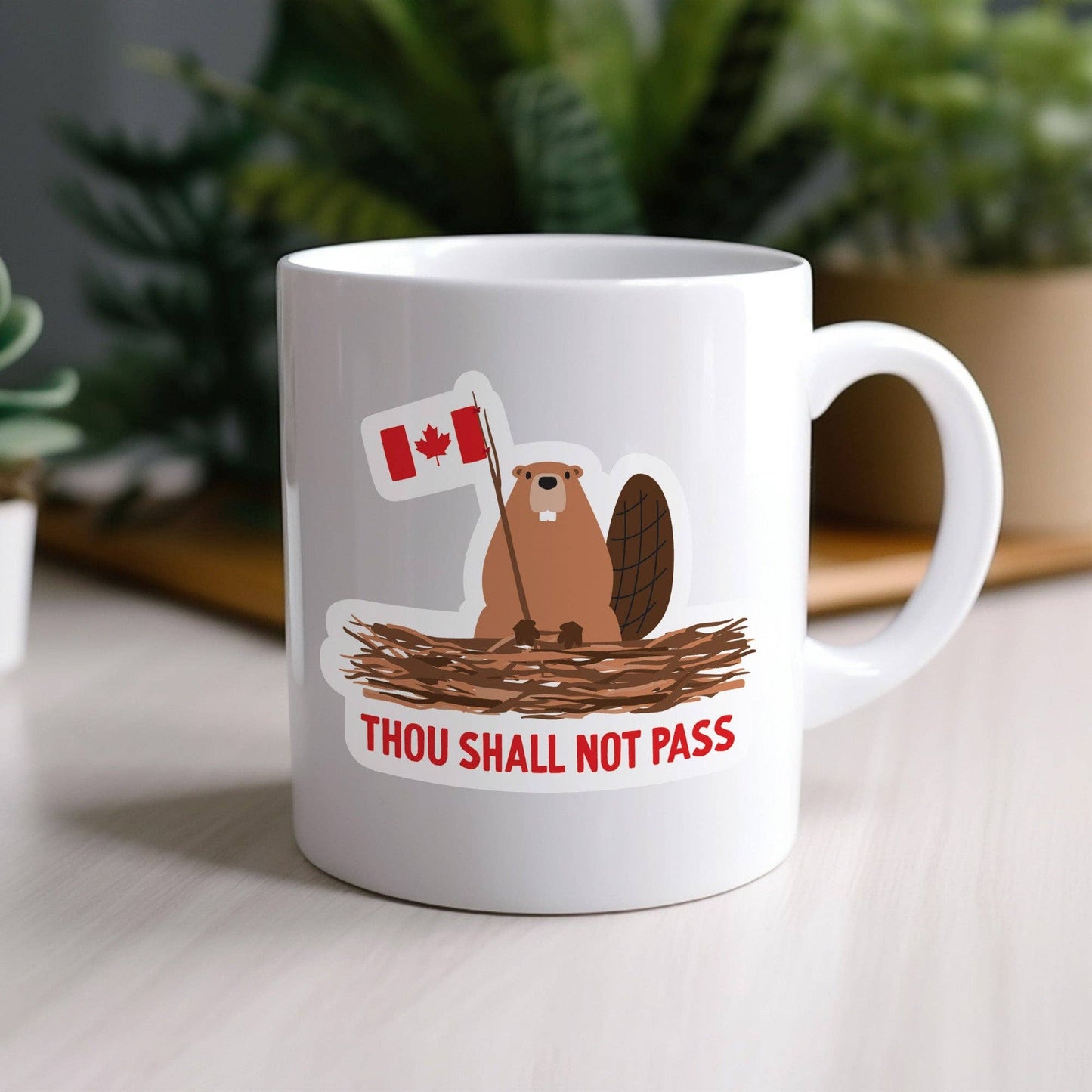 Shall not pass beaver vinyl sticker