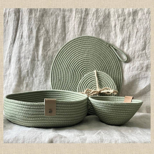 Sage Rope Home Decor Gift Set