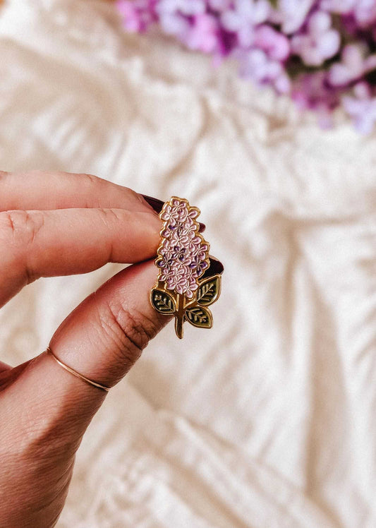 Lilac Enamel Pin