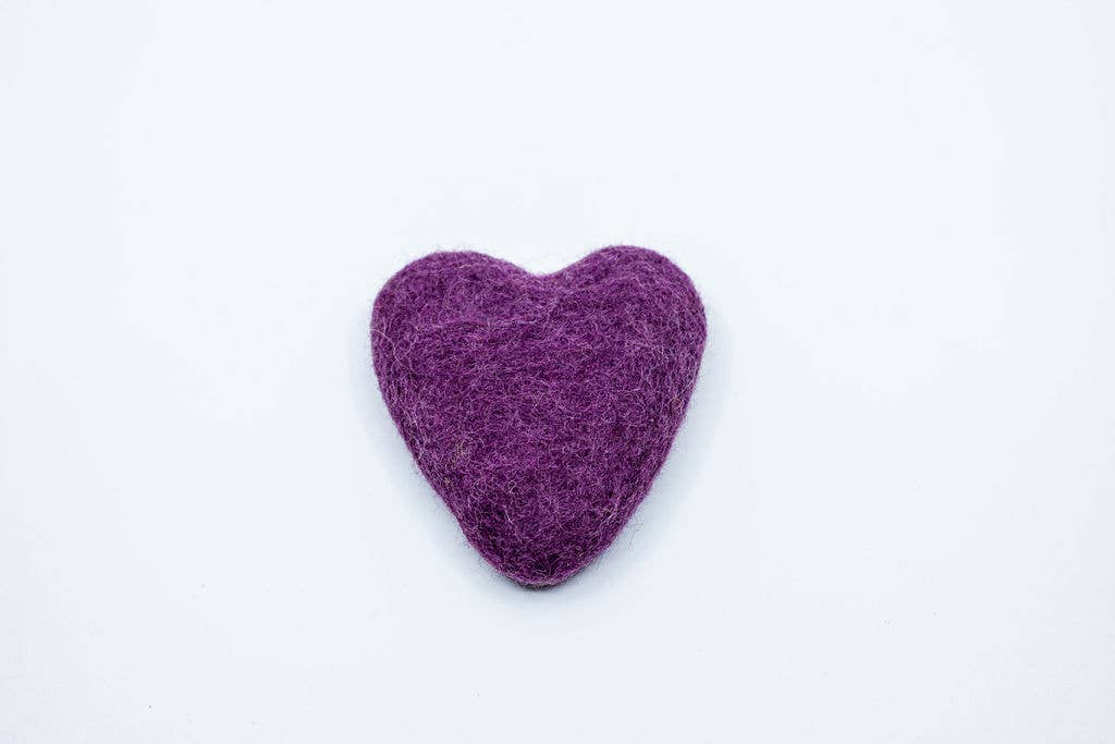 Handmade Felt Hearts - Colored