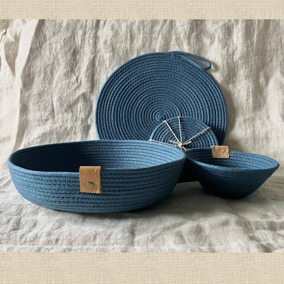 Denim Blue Rope Home Decor Gift Set