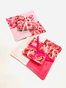 Tabeltop Protector Hot Pad and Coasters Set - Flower Power