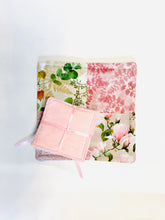 Tabletop rotector Hot Pad and Coasters Set - Peonies