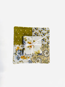 Tabletop Protector Hot Pad and Coasters Set - Blues and Greens