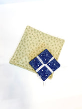Tabletop Protector Hot Pad and Coasters Set - Blues and Greens