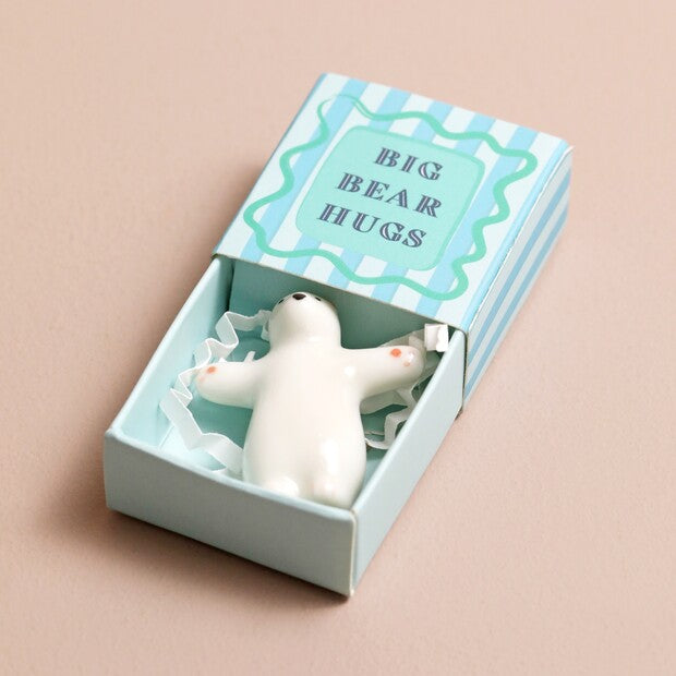 Tiny Matchbox Ceramic Bear - Lisa Angel UK