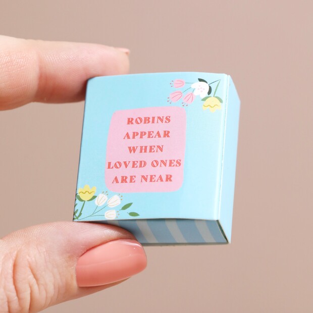 Tiny Matchbox Ceramic Robin - Lisa Angel UK