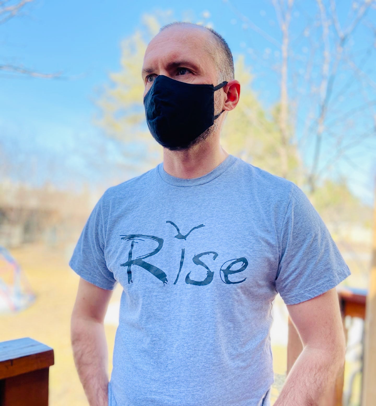 Rise Tshirt Unisex in Grey Melange - Kindred Apparel