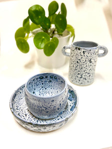 Vase with handles in Blue Tones