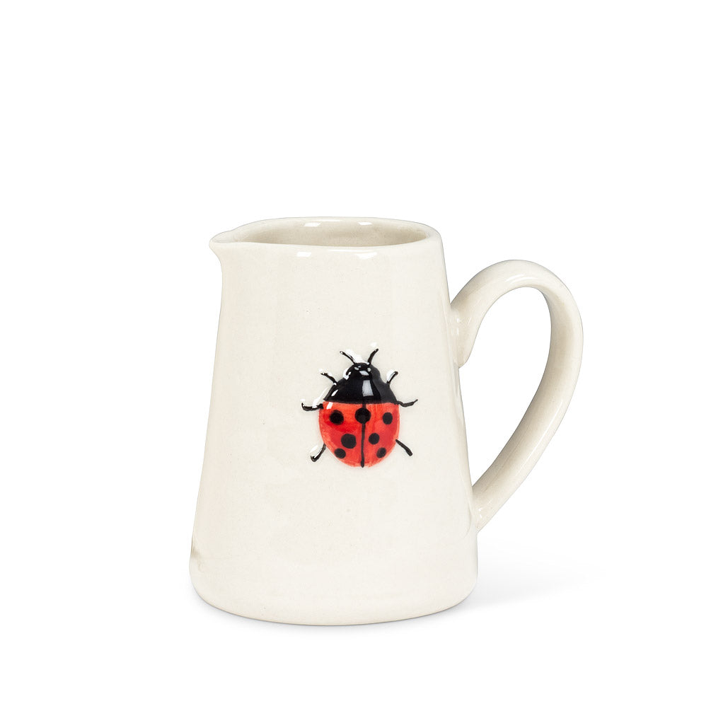 Stoneware Lady Bug Mini Jug and Mini Bowl