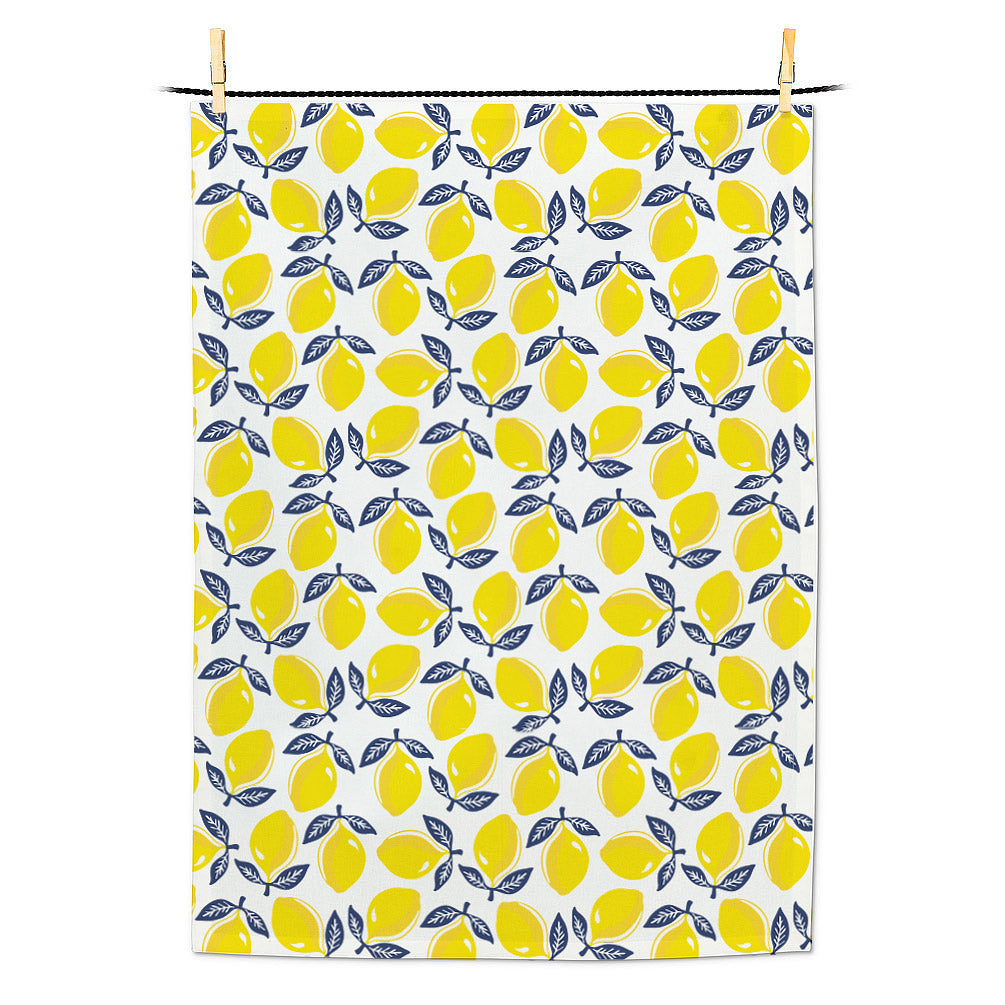Sorrento Lemon Print Tea Towel - Abbott Collection