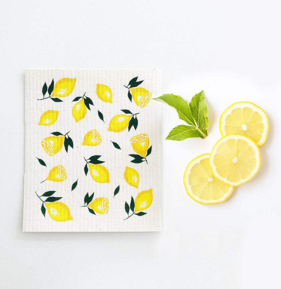 Swedish Dish Cloth Set - Lemons