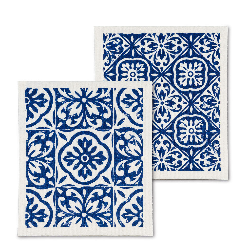 Dish Cloth Set - Blue Tile - Abbott Collection