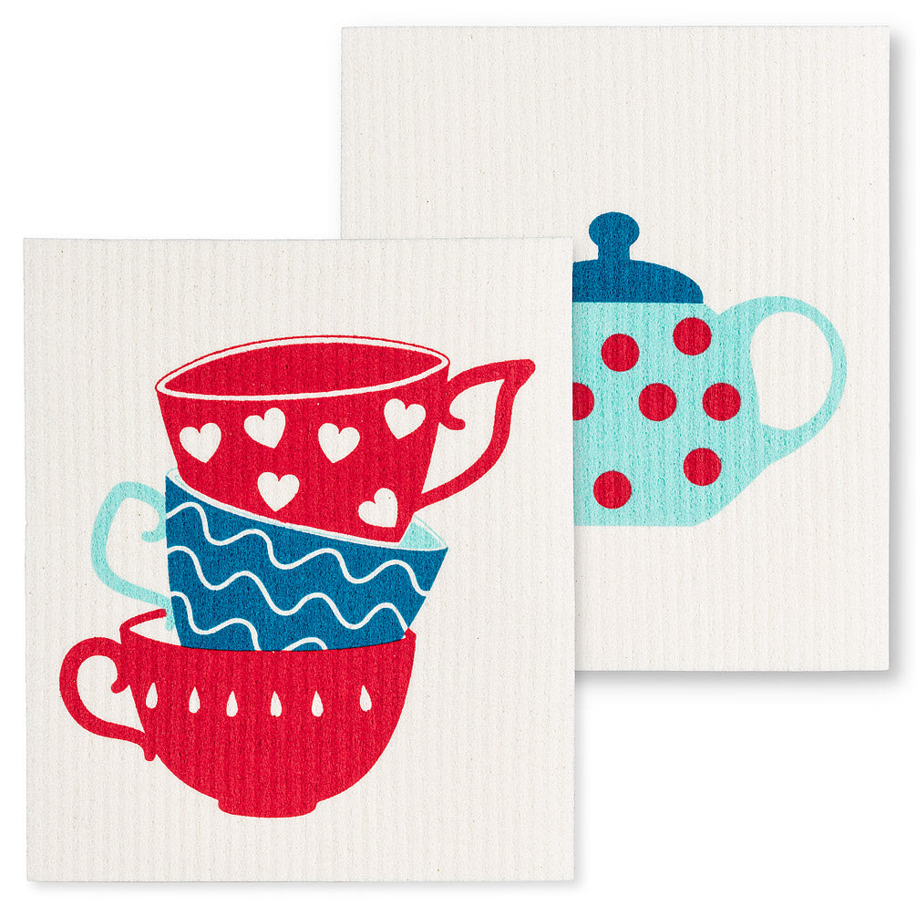 Dish Cloth Set - Teapot and Cups - Abbott Collection
