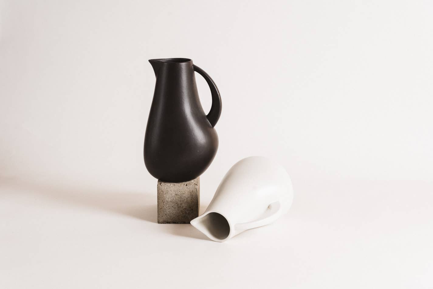 Stoneware Pitcher - Matte White - Gharyan