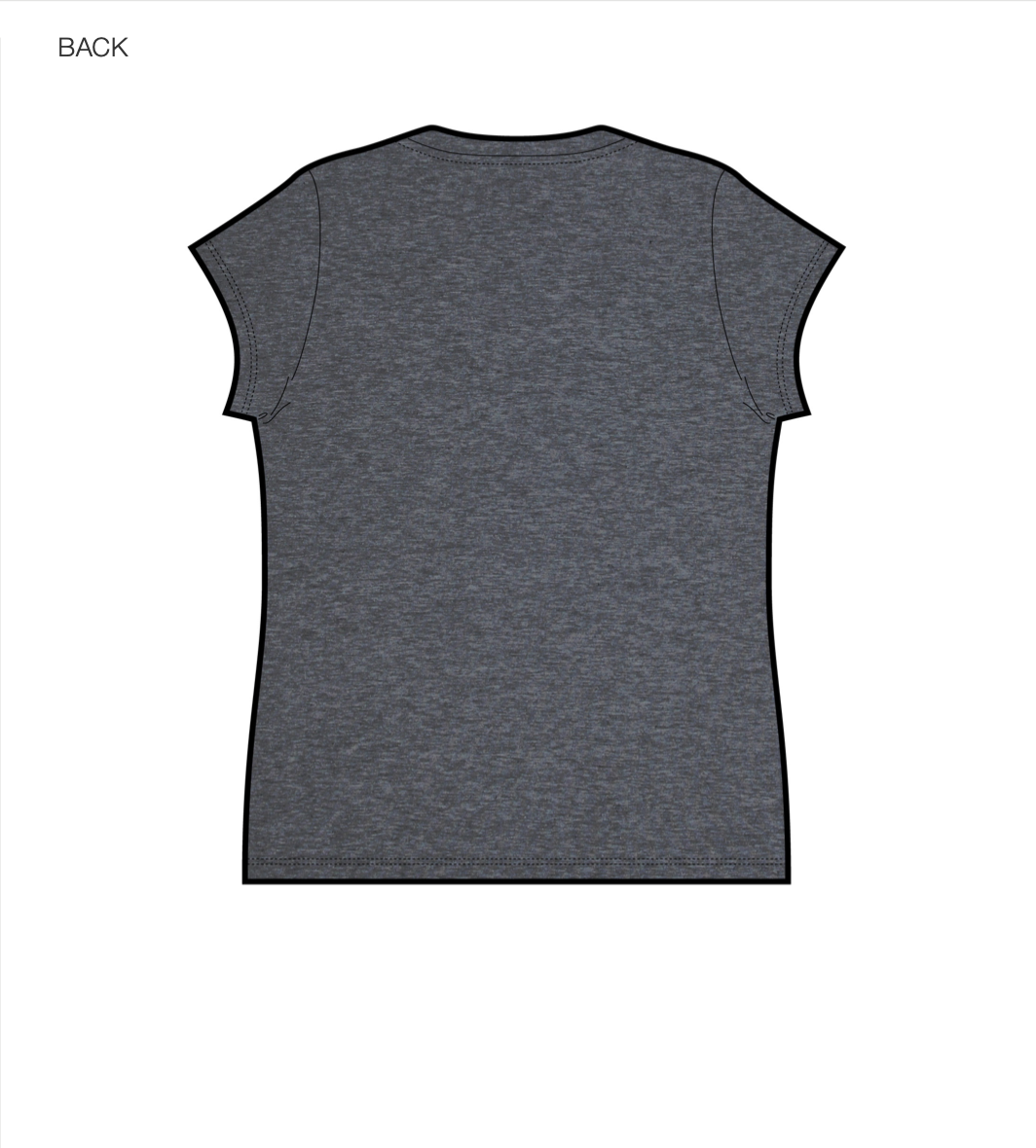 Bloom Tshirt Cap Sleeve in Charcoal Bi-Blend - Kindred Apparel