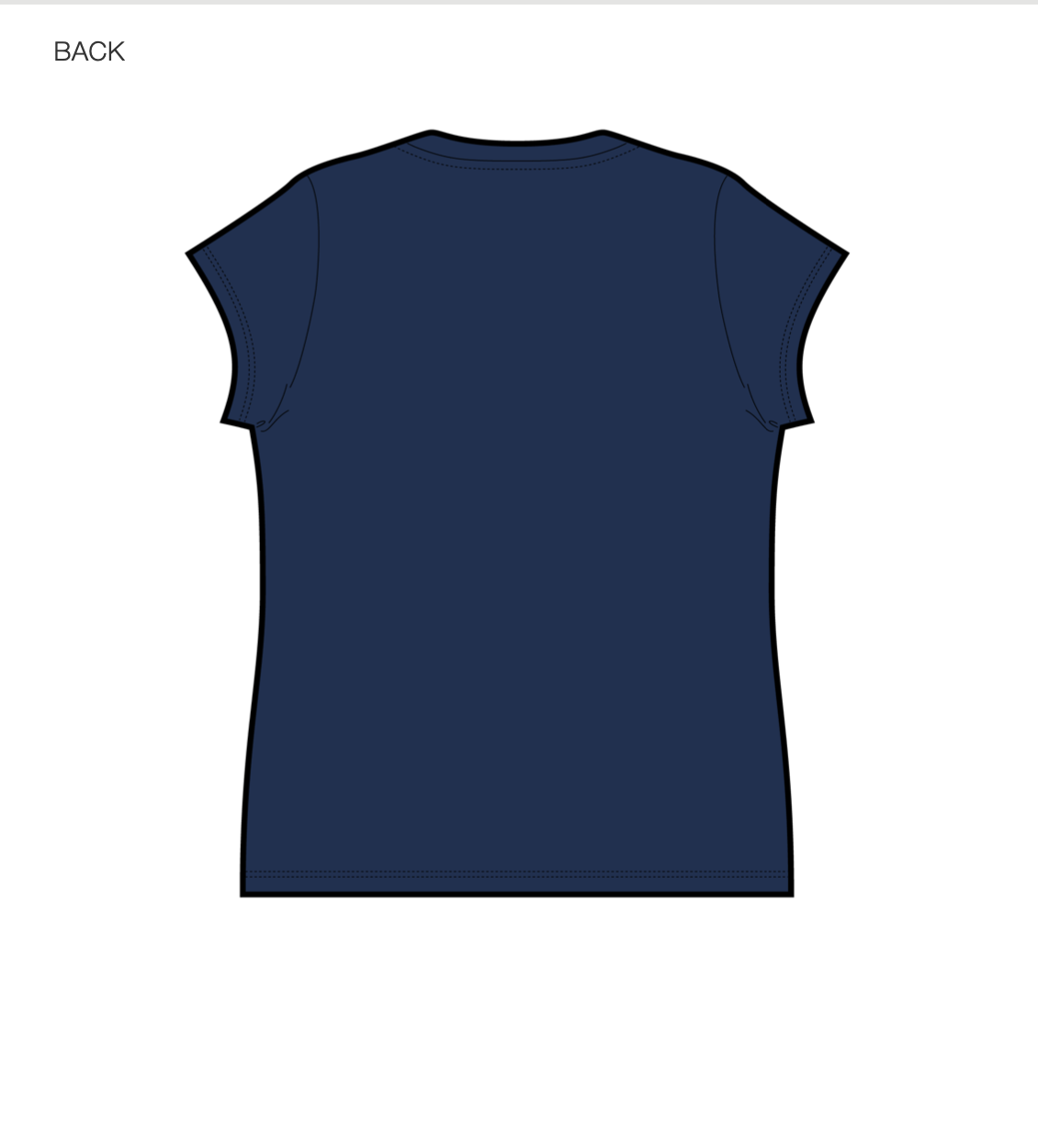 Bloom Tshirt Cap Sleeve in Navy Blue - Kindred Apparel