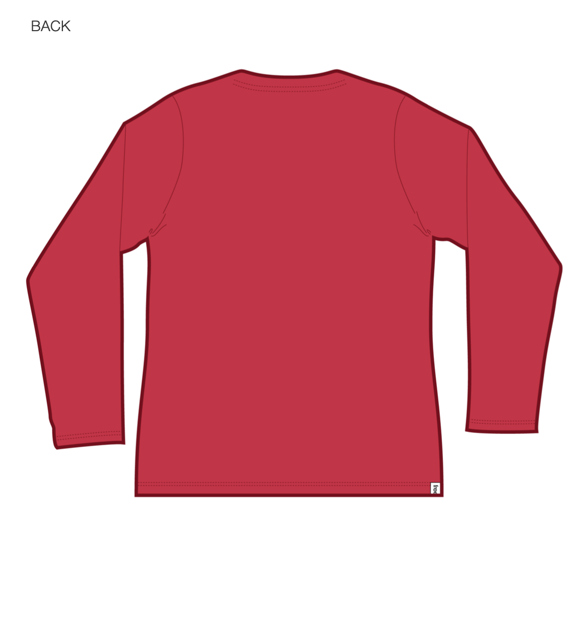 Bloom Tshirt Long Sleeve in Red - Kindred Apparel