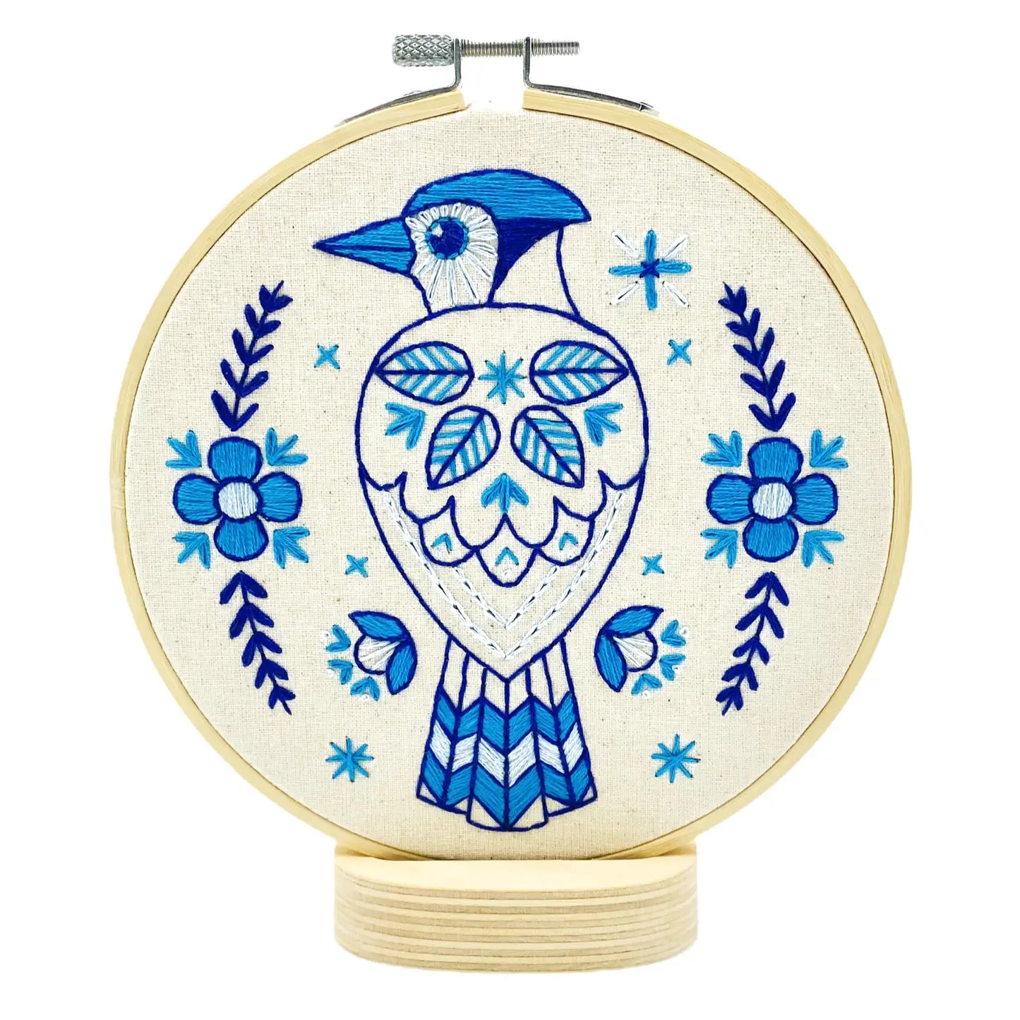 Folk Blue Jay Embroidery Kit - Hook, Line & Tinker