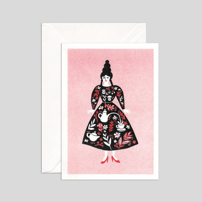 Greeting Card - Tea Lady #1