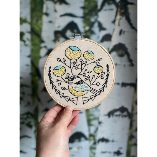 Chickadee Embroidery Kit - Hook, Line & Tinker