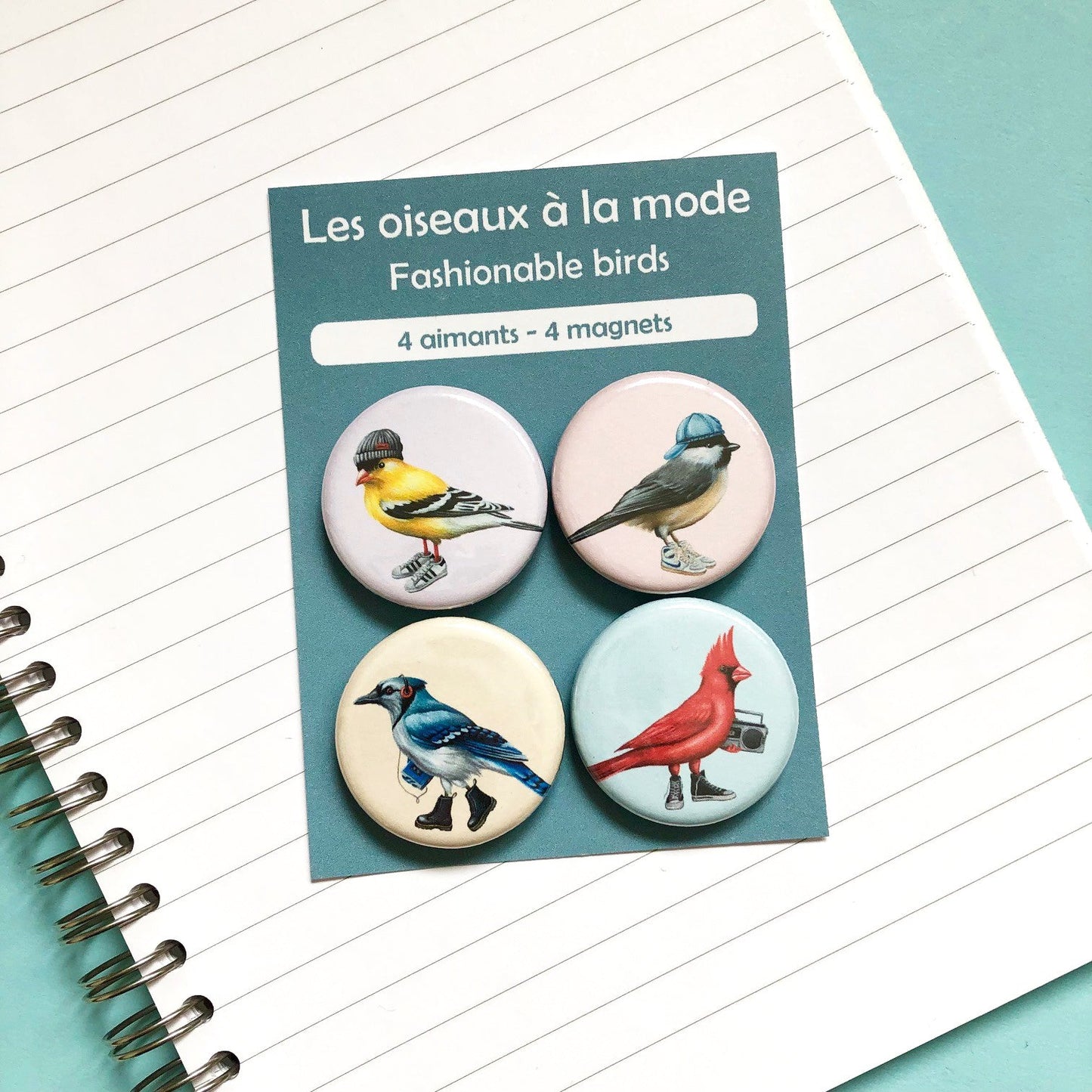 Fashionable Birds Magnets - Amelie Legault