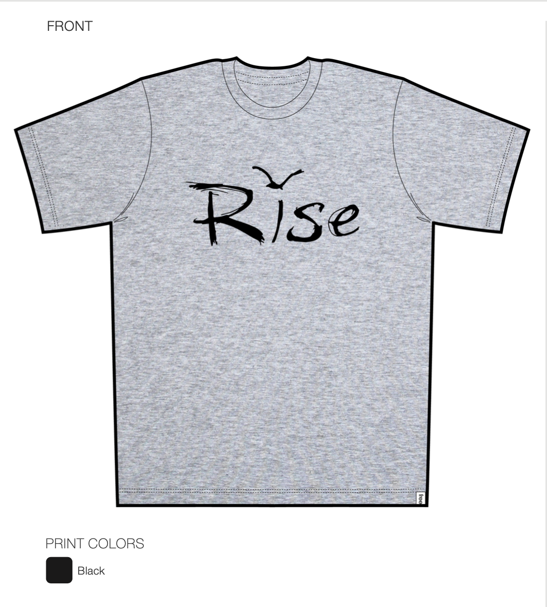 Rise Tshirt Unisex in Grey Melange - Kindred Apparel