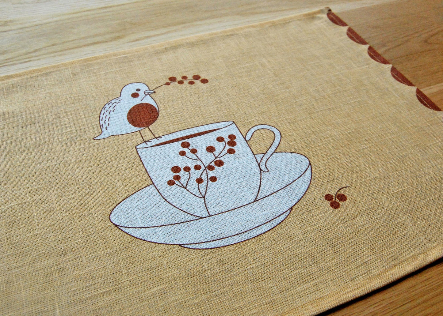 Robin Loves Tea Linen Placemat