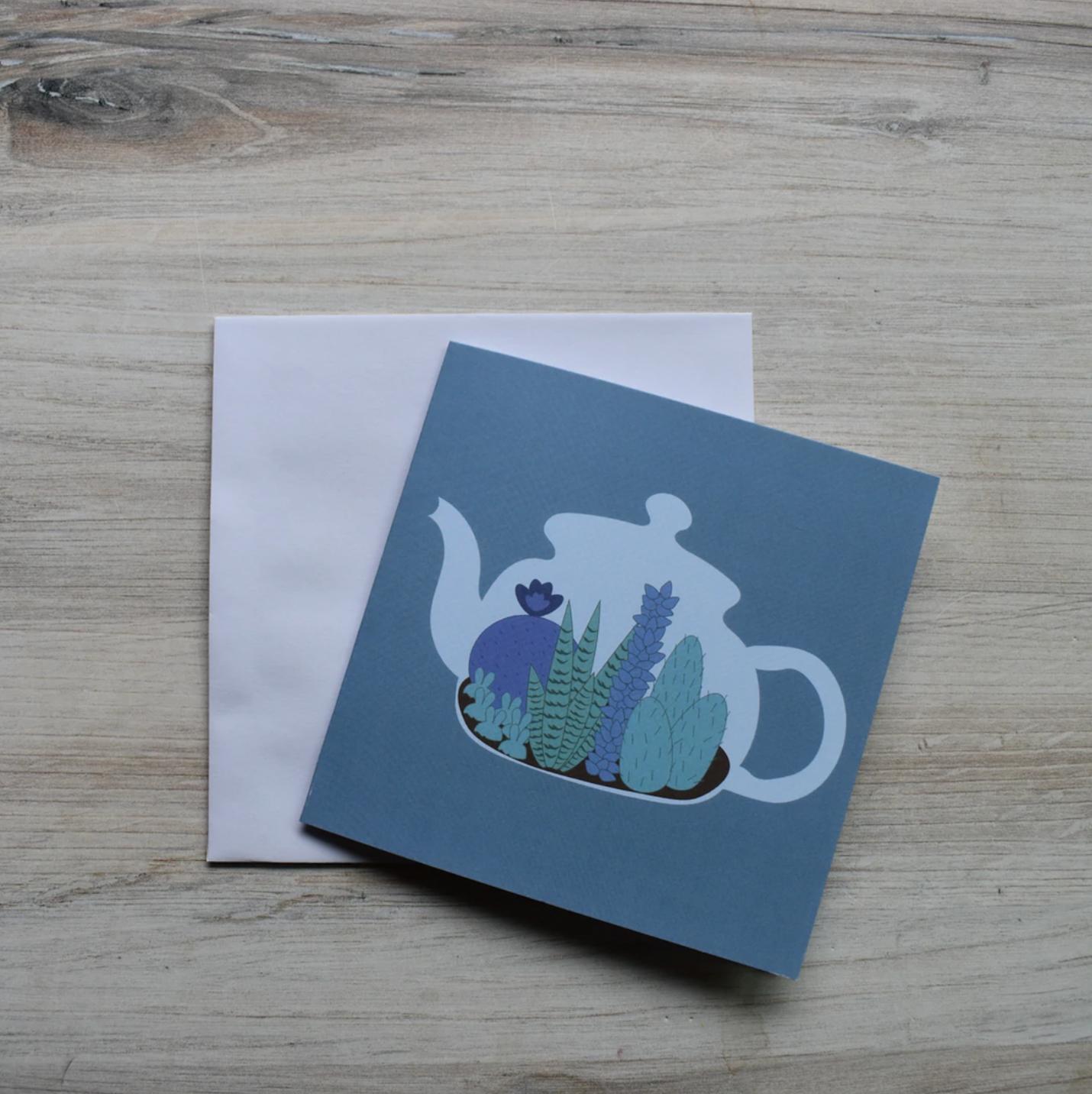 Terrarium Greeting Card - Tea Thoughts