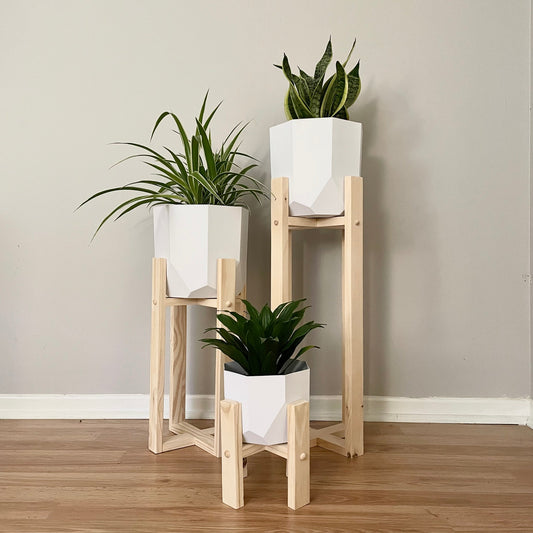 Plant Stands in Natural Pine - Project Pine Designs