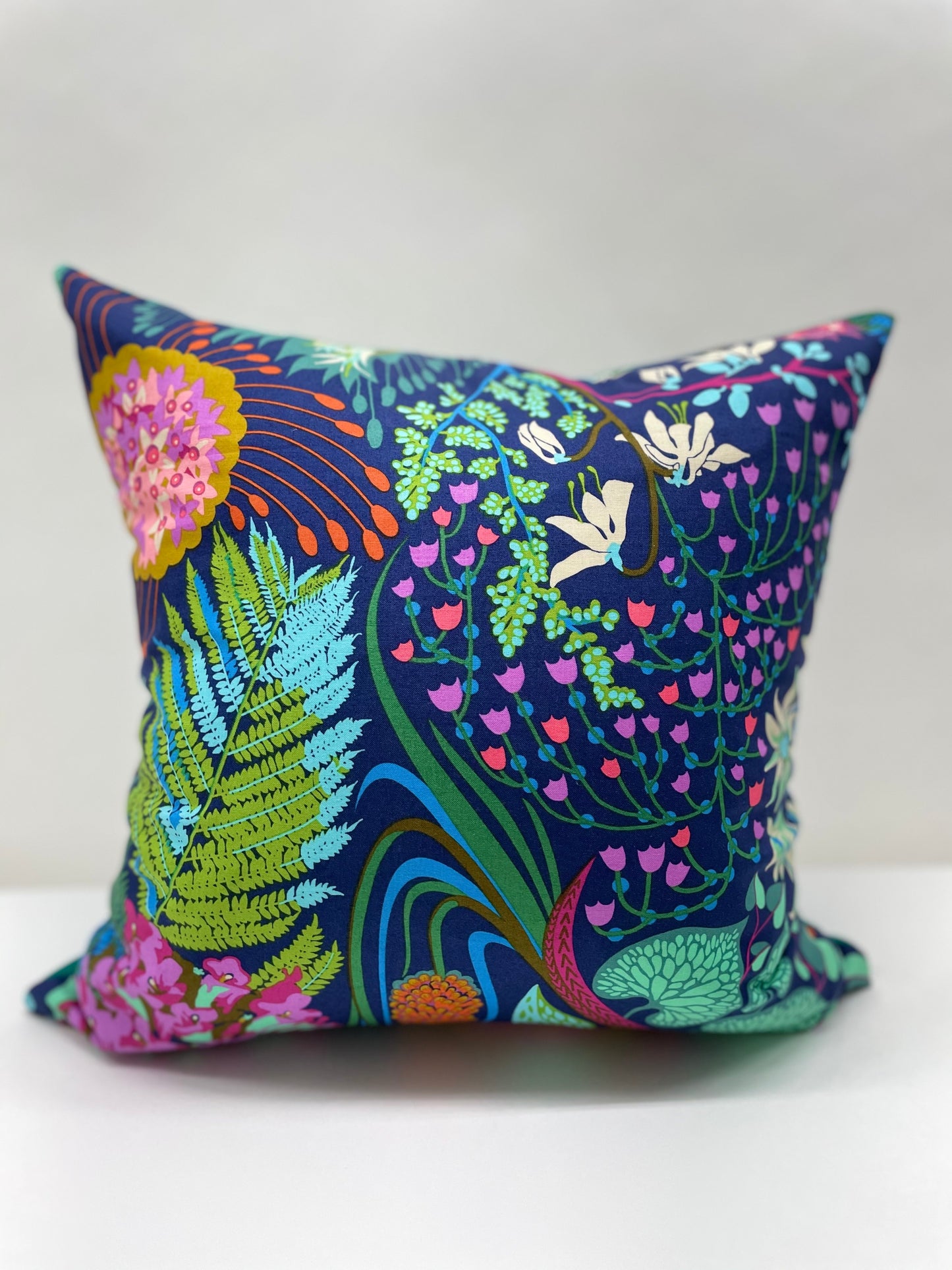 Throw Pillow Cover - Vibrant Tropicals/Turquoise - The Plaid Cow