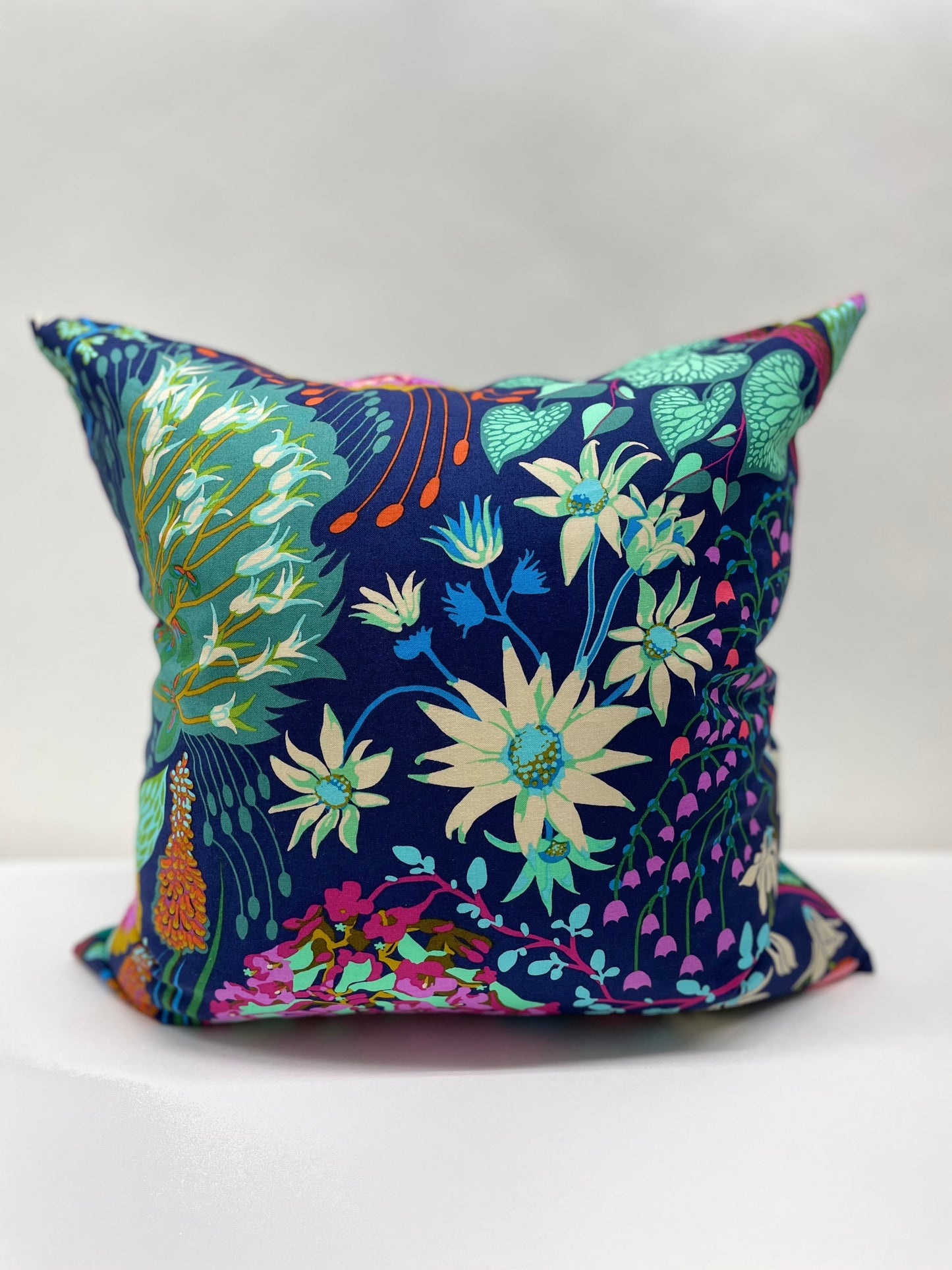 Throw Pillow Cover - Vibrant Tropicals/Turquoise - The Plaid Cow