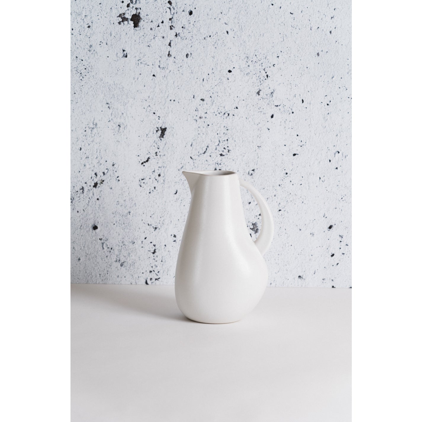 Stoneware Pitcher - Matte White - Gharyan