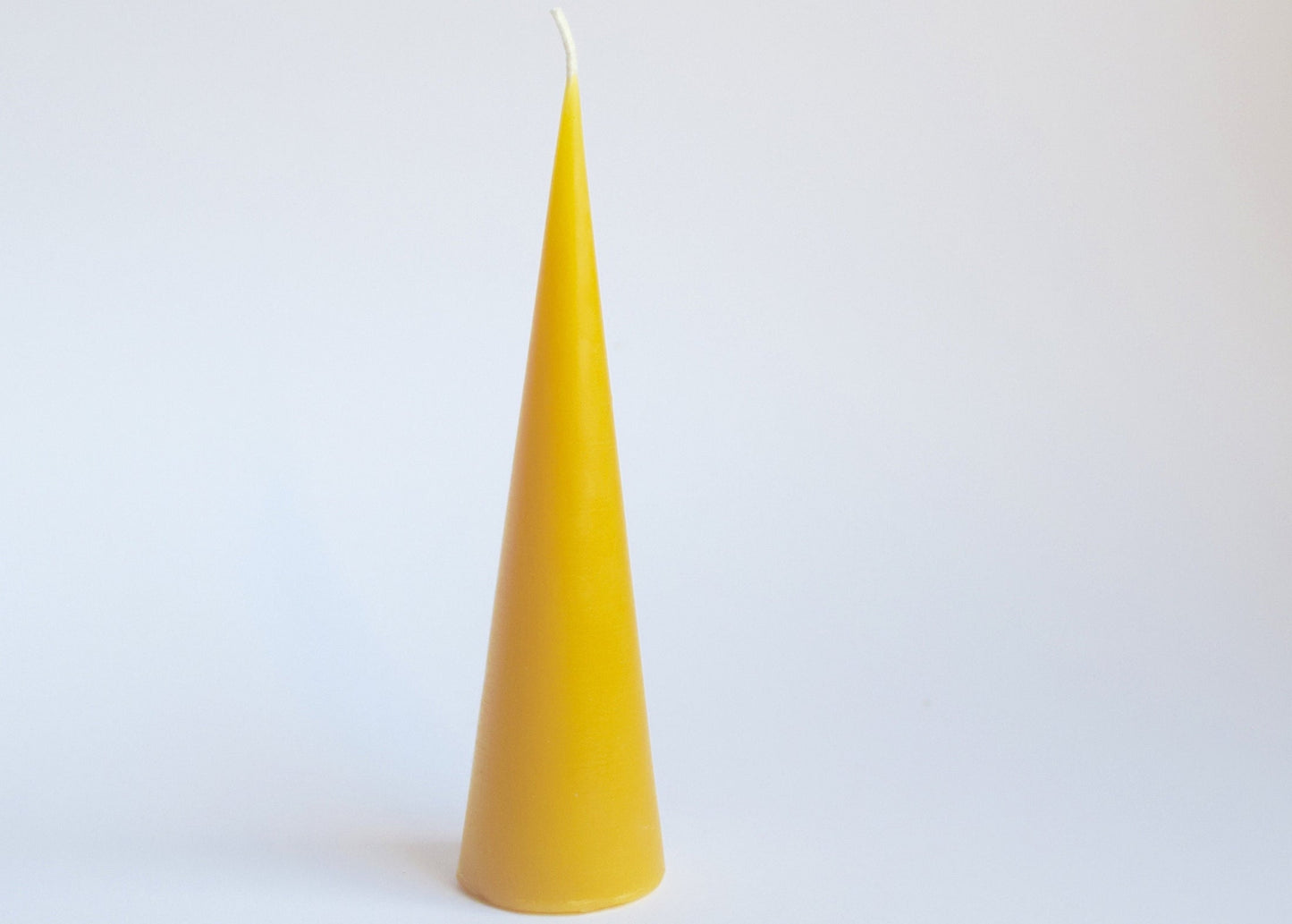 Cone 8" Beeswax Candles - The Wax Studio