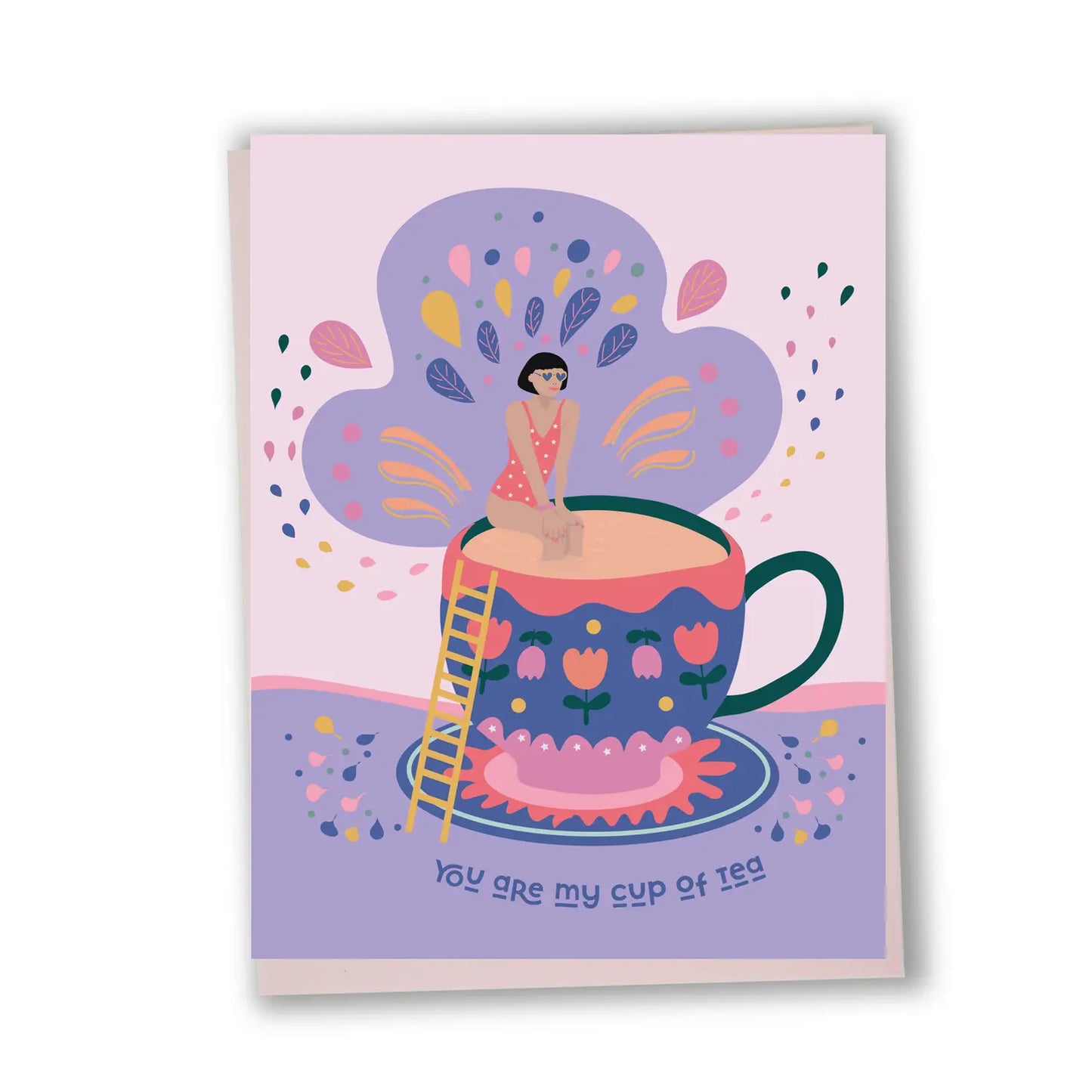 You are my cup of tea greeting card - Lili Graffiti