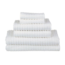 Fairtrade Glo Organic Cotton Stripe Towels - White