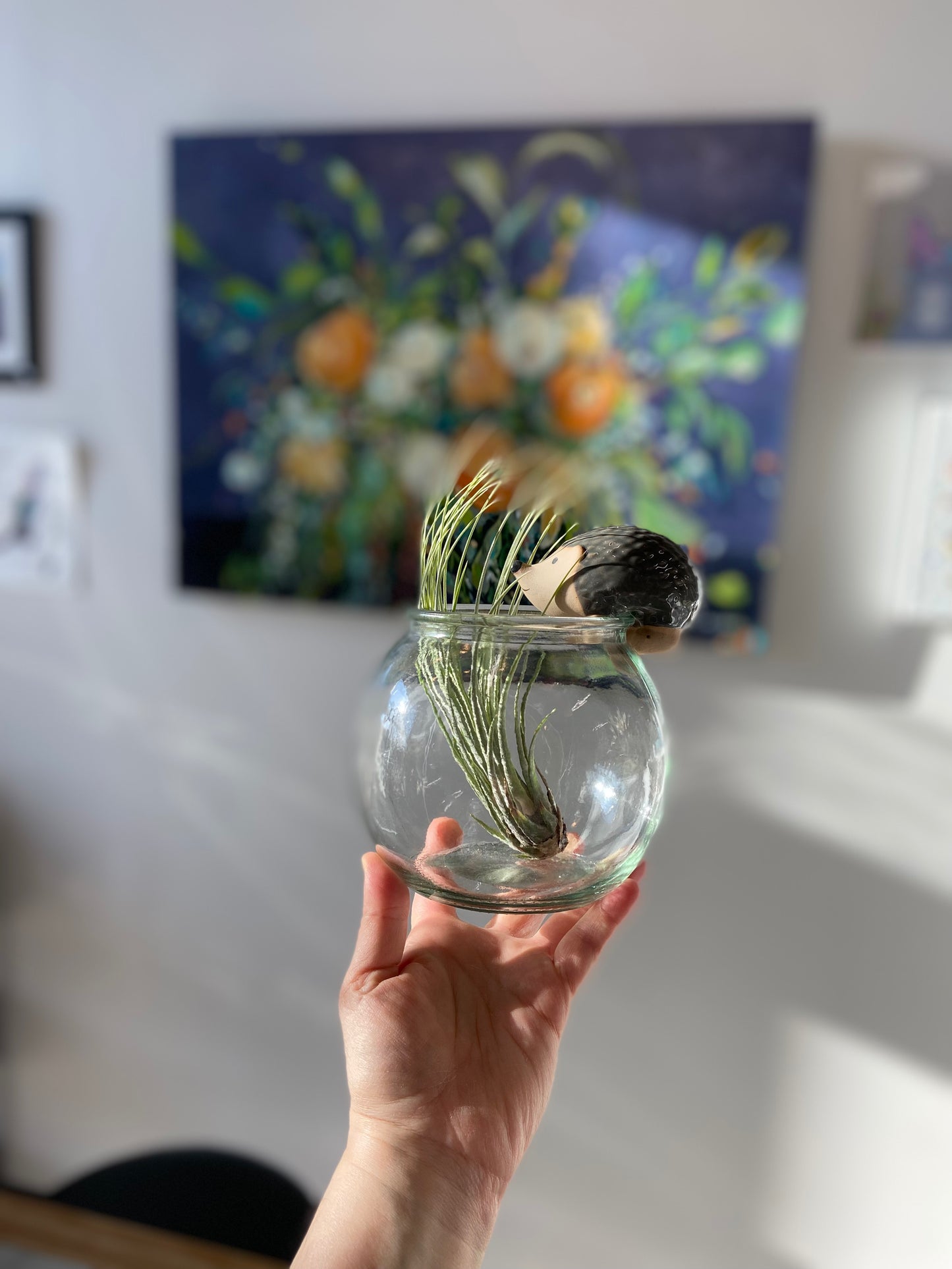 Glass Bubble Vase 6"