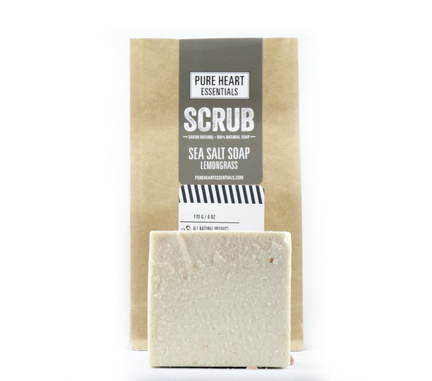 Handmade Soap Sea Salt Scrub - Pure Heart Essentials